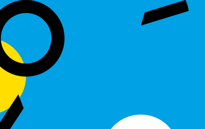 imagen abstracta de Quad Fractiles del logotipo sobre fondo azul.