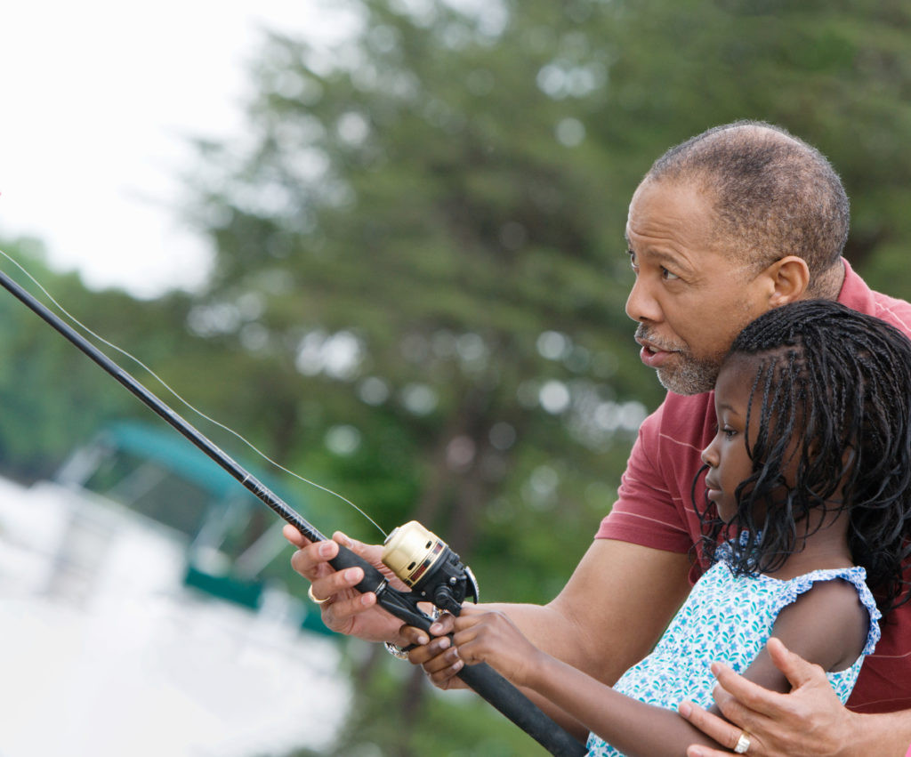 father daughter fishing