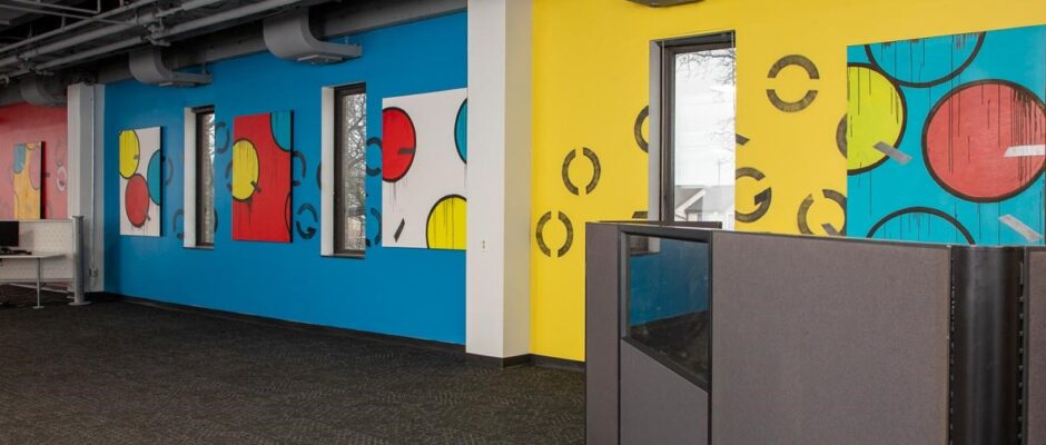 quad mke office walls Quad MKE office wall murals