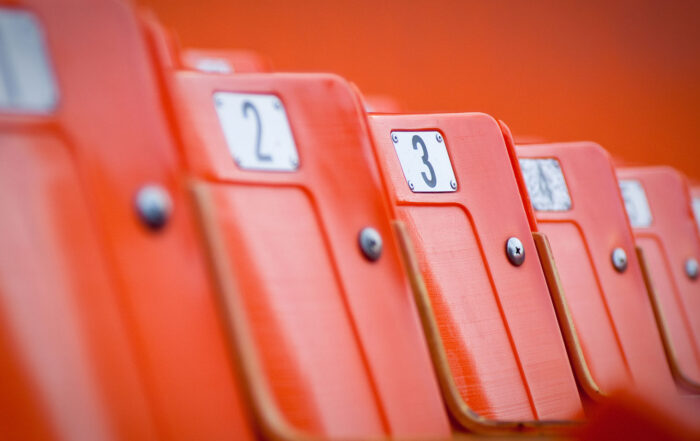 Empty stadium seats