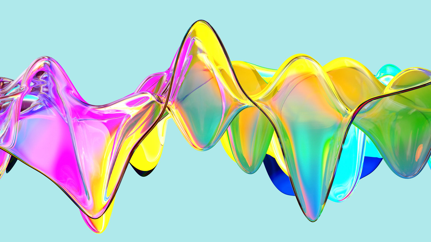 Digital generated image of abstract multicolored curve chart against cyan background visualising activity and analysing process