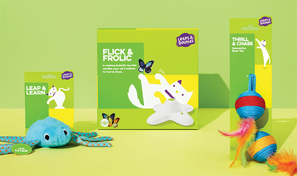 Leaps & Bounds product packaging for cats