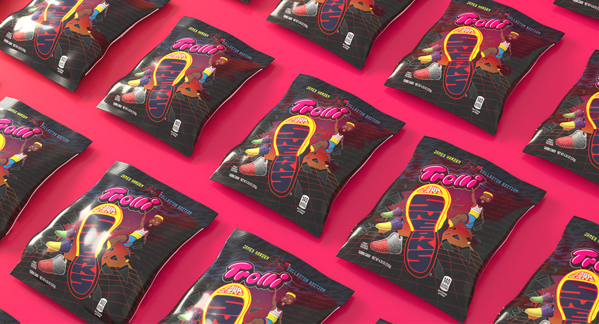 Trolli Sour Brite Sneaks product packaging