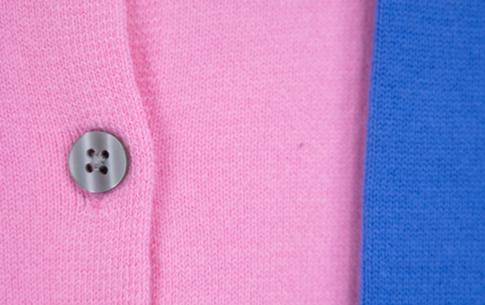 Close up shot of button sweater detail texture background