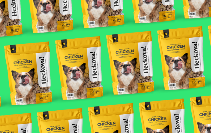 Heckova! dog treat packaging