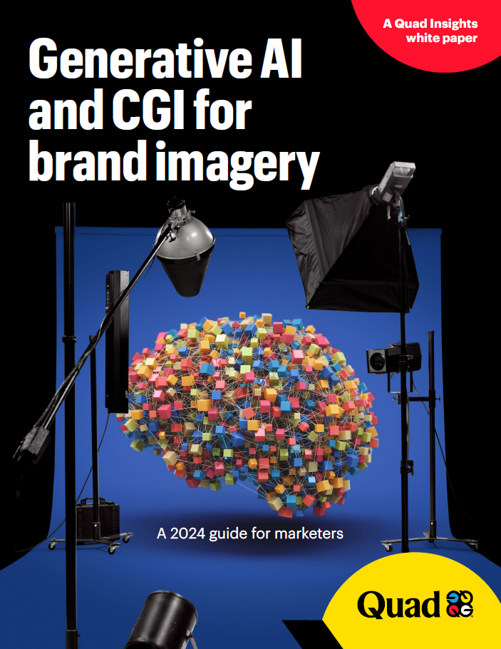 Generative AI and CGI for brand imagery guide cover