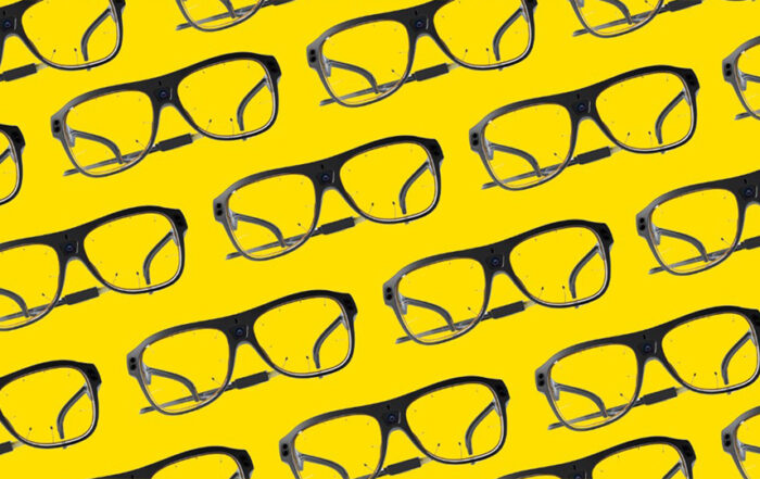 Repeating pattern of Tobii Pro eye-tracking glasses