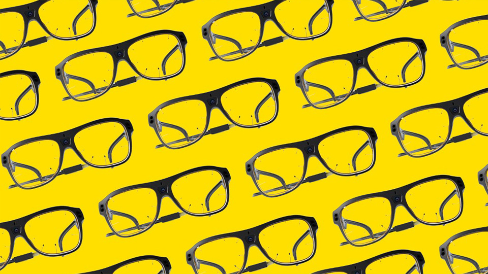 Repeating pattern of Tobii Pro eye-tracking glasses