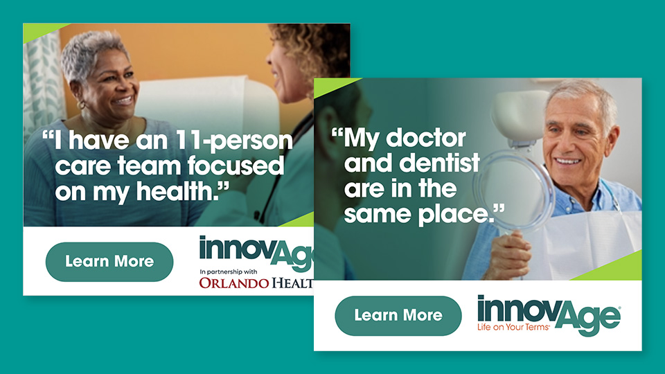 InnovAge paid media banners for programmatic ads