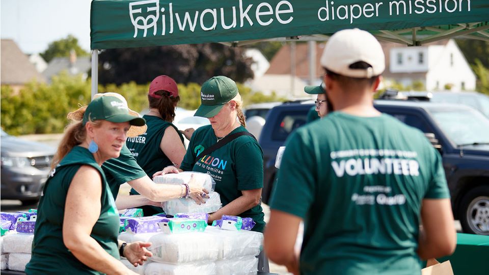 Milwaukee Diaper Mission Event sponsored by Quad MKE