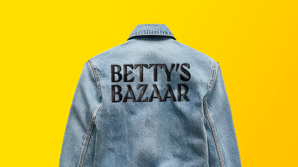 Custom embroidered denim jacket