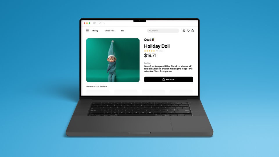 3D-scanned elf being used for e-commerce site 3D-scanned elf being used for e-commerce site