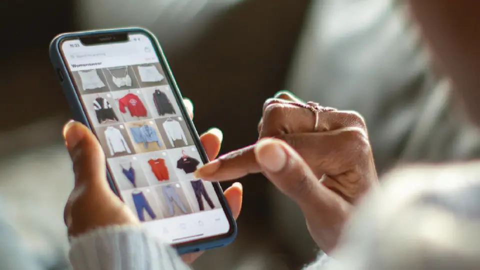 Online shopping via a mobile device