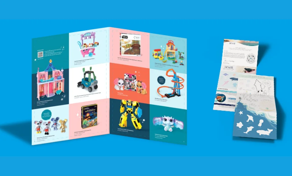 Direct mail examples for a client advertising toys