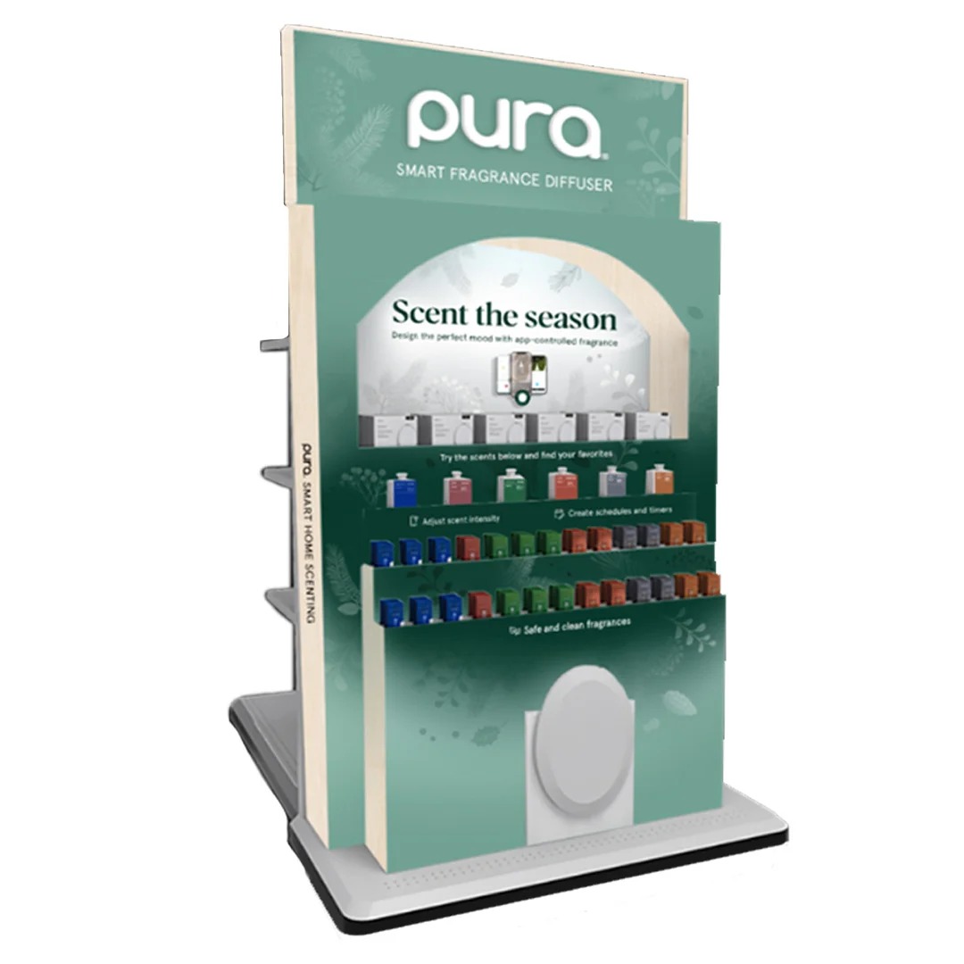 Pura in-store product display design full-color model Pura in-store product display design full-color model