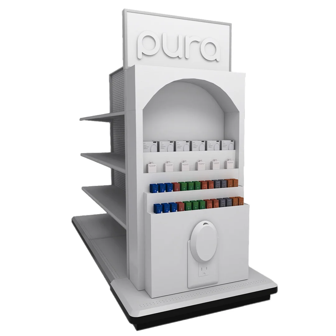 Pura in-store product display design rendering Pura in-store product display design rendering