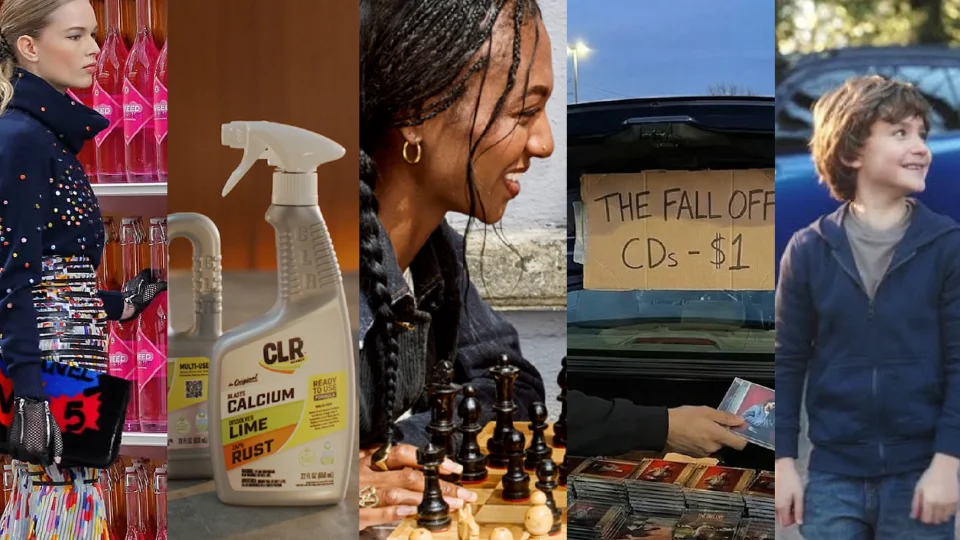 Advertisement collage showcasing trends in consumer behaviors