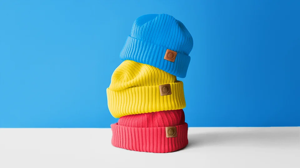 Quad’s branded merchandise offerings on three hats Quad's branded merchandise offerings on three hats